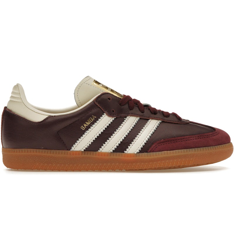 adidas Samba OG Maroon Gold Metallic (Women's)