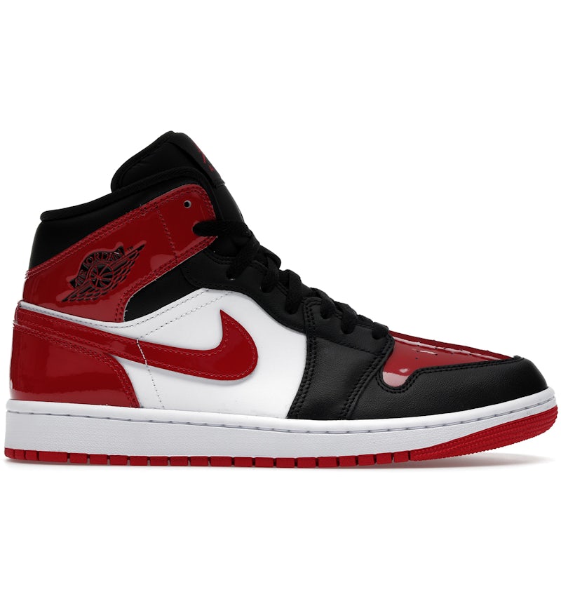 Jordan 1 Mid SE Patent Bred Toe