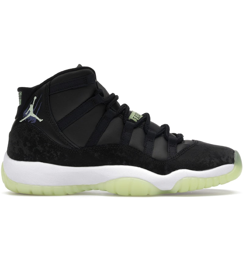 Jordan 11 Retro Black Barely Volt (GS)