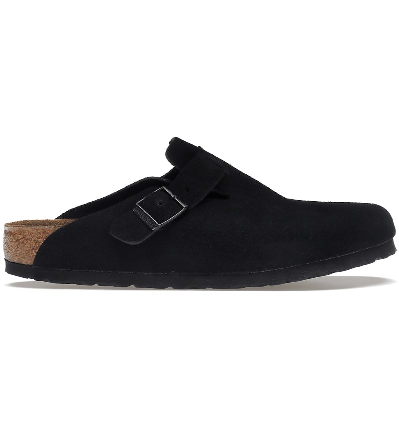 Birkenstock Boston Soft Footbed Suede Black