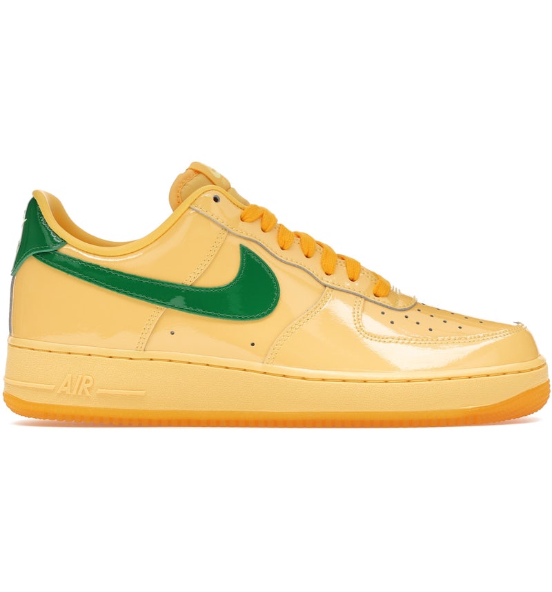 Nike Air Force 1 Low Patent Leather Topaz Gold Pine Green