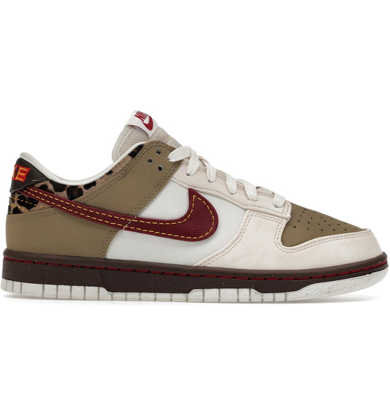 Nike Dunk Low Retro Khaki Team Red Pearl White (Women's)